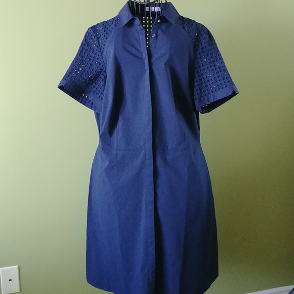 Reitmans Dresses & Skirts - NWT, SIZE 14, 70% COTTON, 27% POLYESTER, 3% ELASTHANNE/SPANDEX, DARK BLUE COLOR